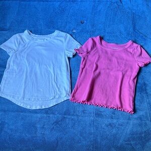 Pink and White Kids T-Shirts-size 5t